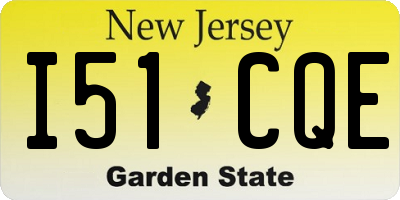 NJ license plate I51CQE