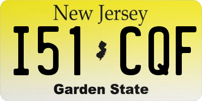 NJ license plate I51CQF