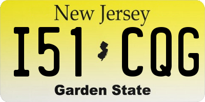 NJ license plate I51CQG