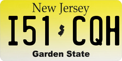 NJ license plate I51CQH