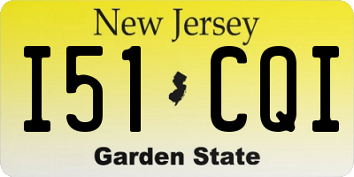 NJ license plate I51CQI