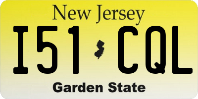 NJ license plate I51CQL