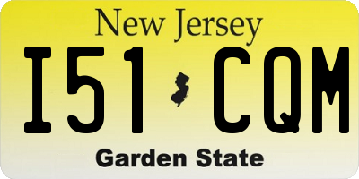 NJ license plate I51CQM
