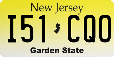NJ license plate I51CQO