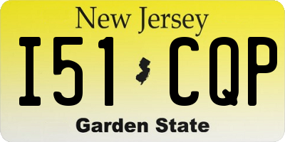 NJ license plate I51CQP