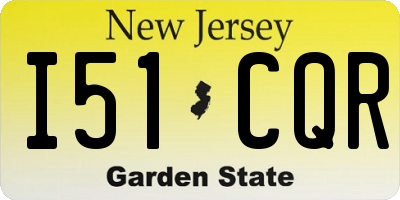 NJ license plate I51CQR