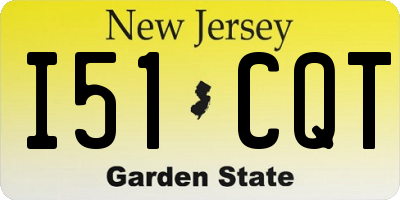 NJ license plate I51CQT