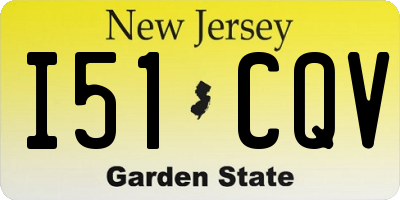 NJ license plate I51CQV