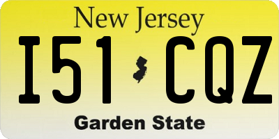 NJ license plate I51CQZ