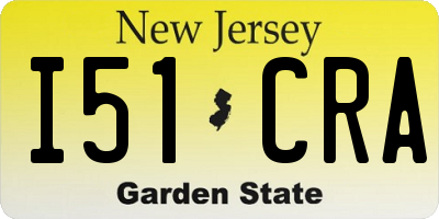 NJ license plate I51CRA