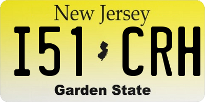NJ license plate I51CRH