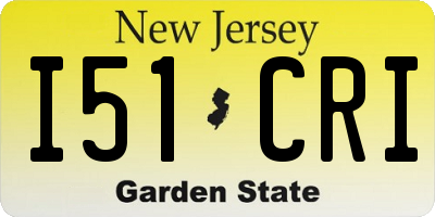 NJ license plate I51CRI