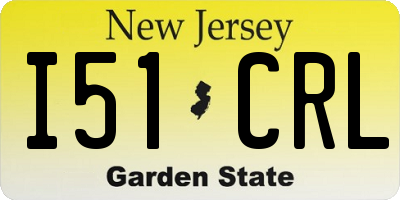NJ license plate I51CRL