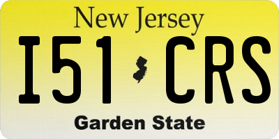 NJ license plate I51CRS