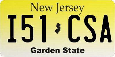 NJ license plate I51CSA