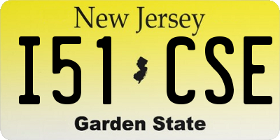 NJ license plate I51CSE