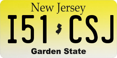 NJ license plate I51CSJ