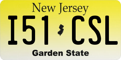 NJ license plate I51CSL