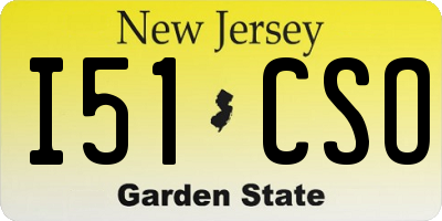 NJ license plate I51CSO