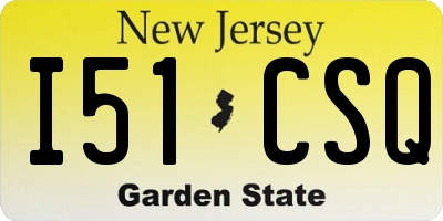 NJ license plate I51CSQ