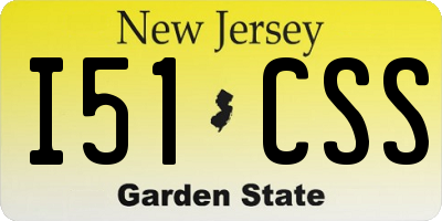 NJ license plate I51CSS