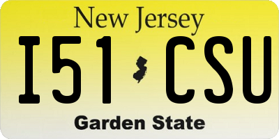 NJ license plate I51CSU