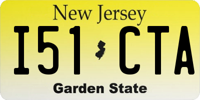 NJ license plate I51CTA