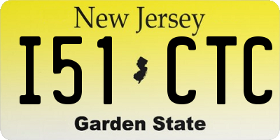 NJ license plate I51CTC
