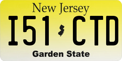 NJ license plate I51CTD