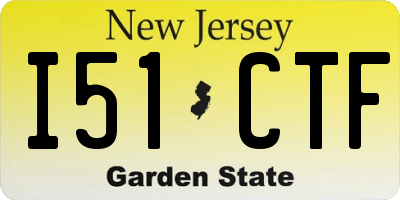 NJ license plate I51CTF