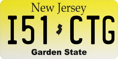 NJ license plate I51CTG