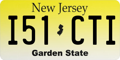 NJ license plate I51CTI