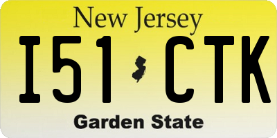NJ license plate I51CTK