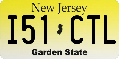 NJ license plate I51CTL