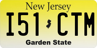 NJ license plate I51CTM