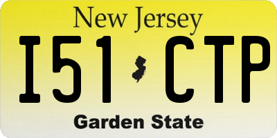 NJ license plate I51CTP