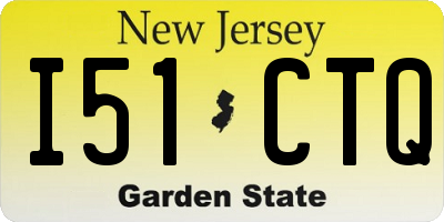 NJ license plate I51CTQ