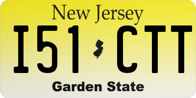 NJ license plate I51CTT