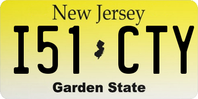 NJ license plate I51CTY