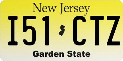 NJ license plate I51CTZ