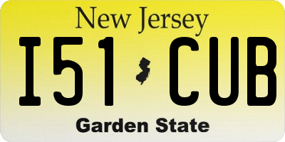 NJ license plate I51CUB