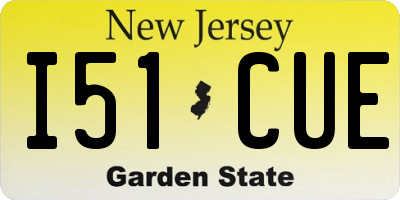 NJ license plate I51CUE