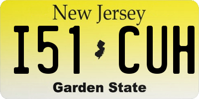NJ license plate I51CUH