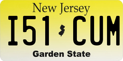 NJ license plate I51CUM
