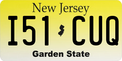 NJ license plate I51CUQ