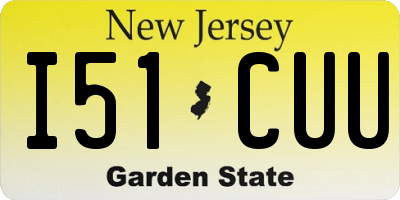 NJ license plate I51CUU