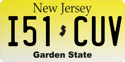 NJ license plate I51CUV