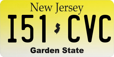 NJ license plate I51CVC