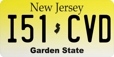 NJ license plate I51CVD