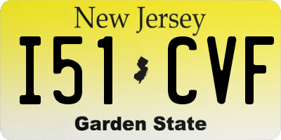 NJ license plate I51CVF